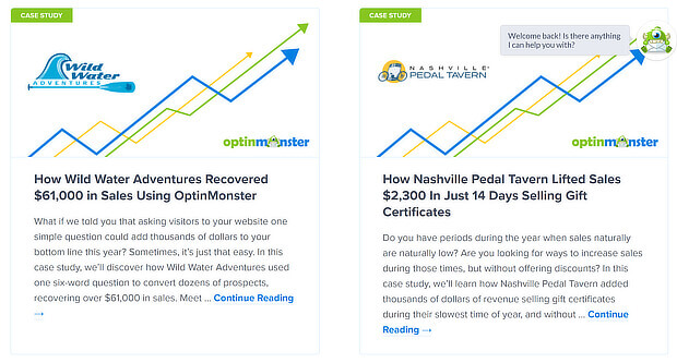 7 OptinMonster Case Studies - OptinMonster optinmonster case studies - proven content formats