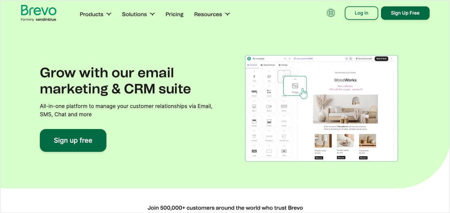 brevo-homepage - OptinMonster Brevo homepage