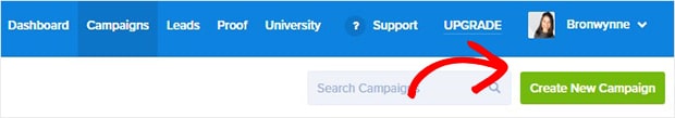 Create new OptinMonster campaign button - OptinMonster Create new OptinMonster campaign button