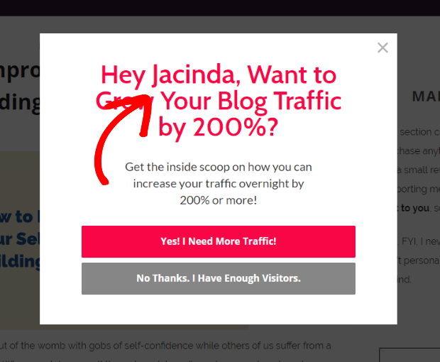 optinmonster-smart-tags-example - OptinMonster exit popup hacks personalization example