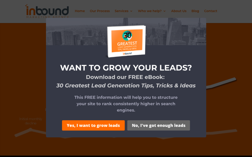 Screen Shot 2018-11-28 at 10.28.22 AM - OptinMonster Inbound Marketing offered lead magnets using OptinMonster exit-intent to increase conversions.