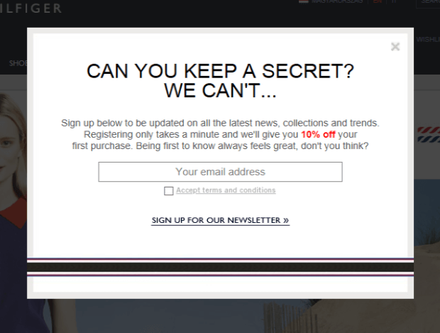 tommyhilfiger_incentive_popup - OptinMonster